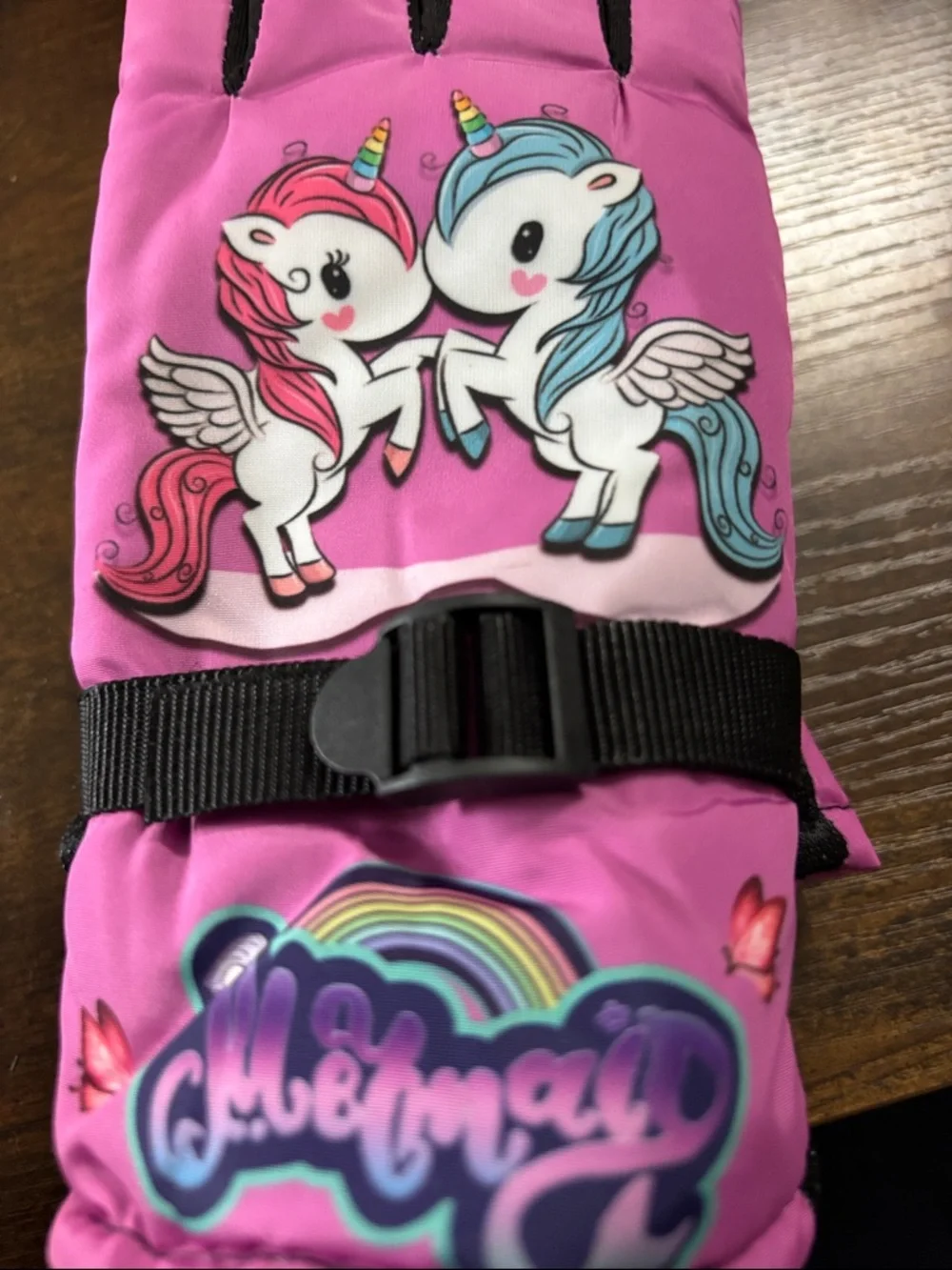 NWT Kids Unicorn Winter Gloves - Pink Fleece Lined